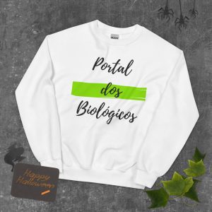 Moletom Unissex com Gola Redonda Frente Branca